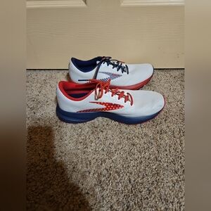Womens Red, White, & Blue Brooks Launch 7 Running Shoes Size 11 Medium B